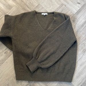 Wool Madewell sweater. Deep green color.